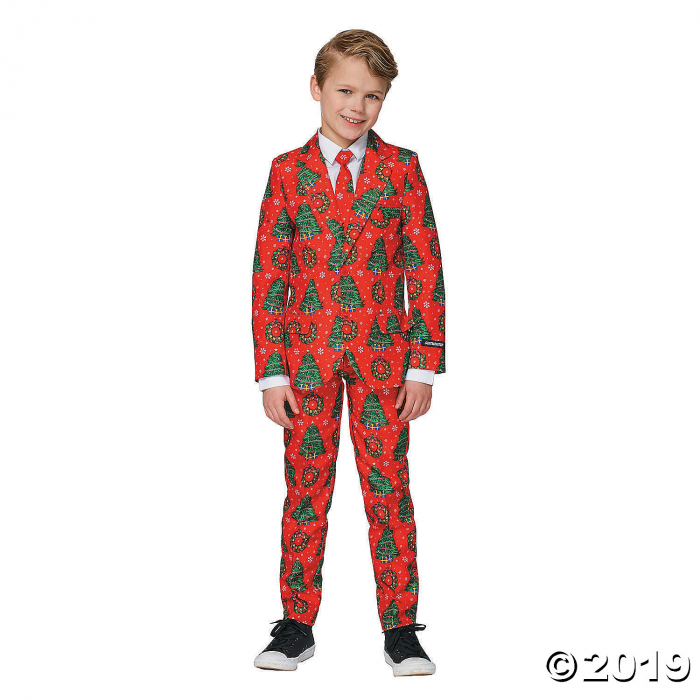Boy's Red Christmas Suit Costume - Small (1 Piece(s)) Boy's Red Christmas Suit Costume - Small (1 Piece(s))