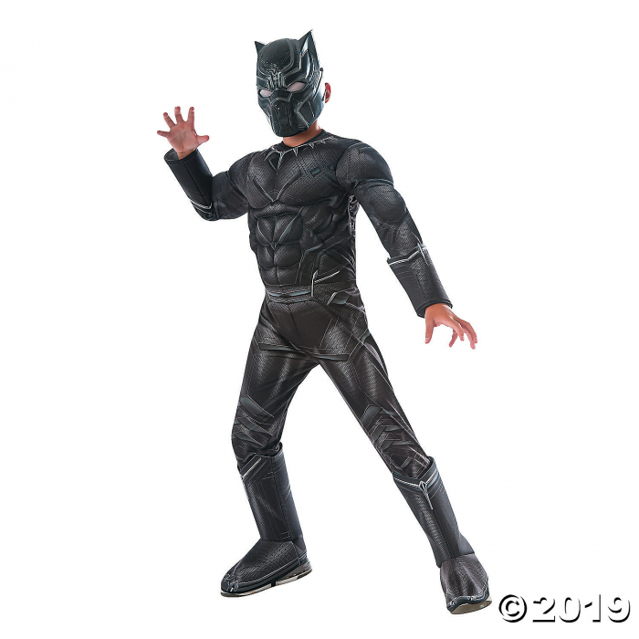 Boy's Deluxe Muscle Chest Captain America: Civil War Black Panther Costume - Small (1 Piece(s)) Boy's Deluxe Muscle Chest Captain America: Civil War Black Panther Costume - Small (1 Piece(s))