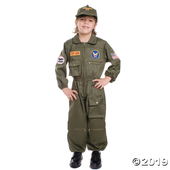 Boy's Air Force Pilot Costume - Large (1 Piece(s)) Boy's Air Force Pilot Costume - Large (1 Piece(s))