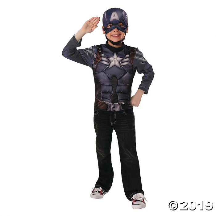 Boy's Muscle Chest Captain America Costume - Small (1 Piece(s))