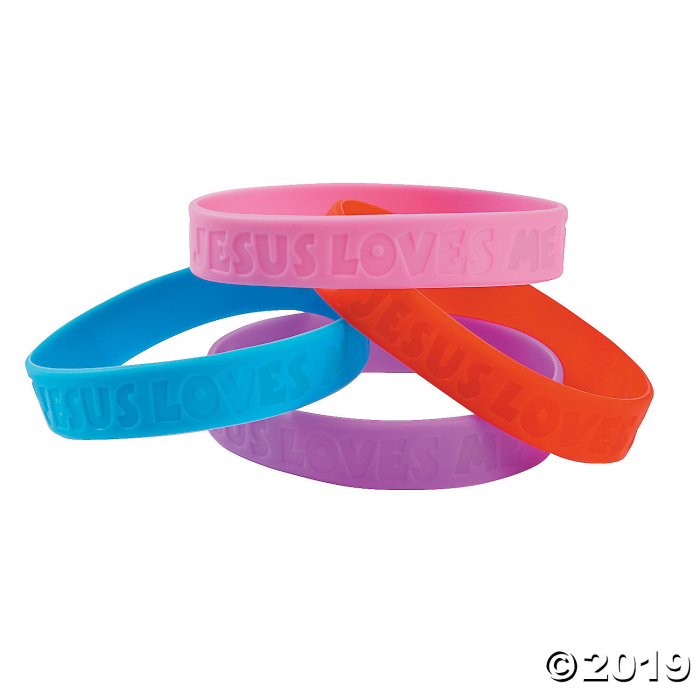 Jesus Loves Me Rubber Bracelets (30 Piece(s)) Jesus Loves Me Rubber Bracelets (30 Piece(s))