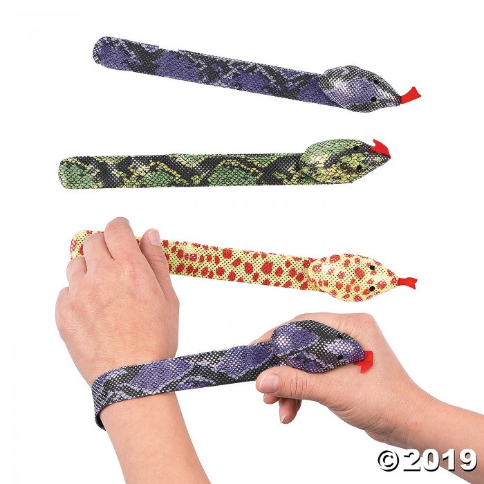 Fun Snake Slap Bracelets (Per Dozen)