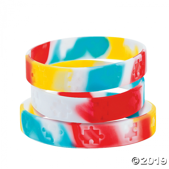 Autism Awareness Rubber Bracelets (Per Dozen)