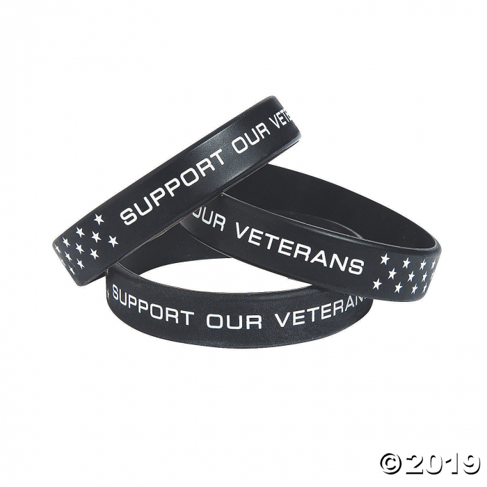 Support Our Veterans Rubber Bracelets (Per Dozen) Support Our Veterans Rubber Bracelets (Per Dozen)