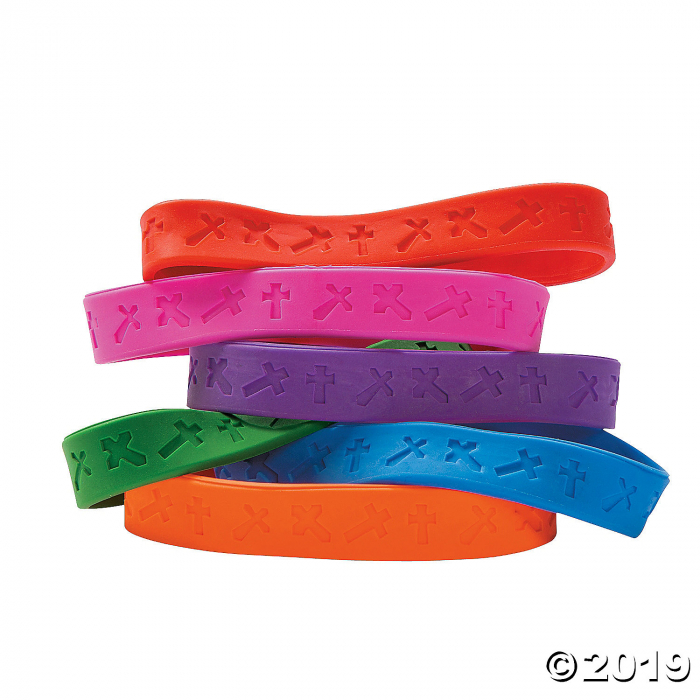 Crosses Rubber Bracelets (24 Piece(s))