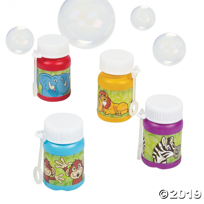 Mini Zoo Animal Bubble Bottles (24 Piece(s))