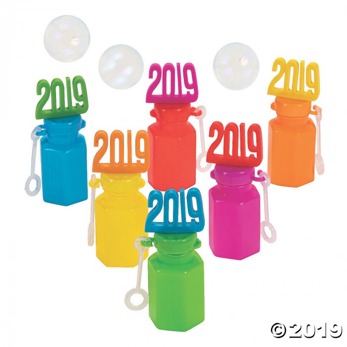 2019 Bright Graduation Bubble Bottles (Per Dozen)