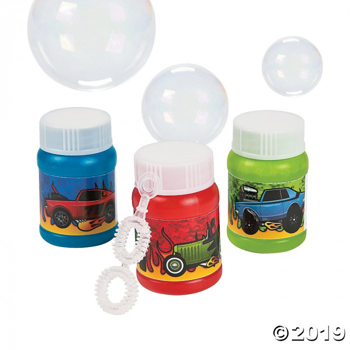 24 Mini Race Car Bubble Bottles (24 Piece(s))