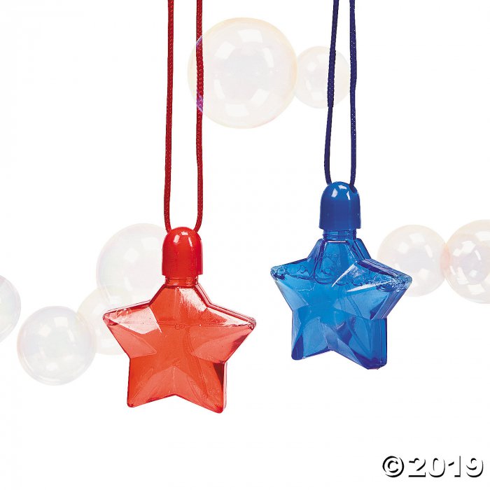Star-Shaped Bubble Bottle Necklaces (Per Dozen)