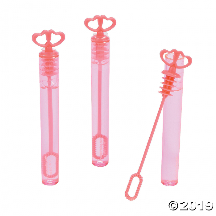Coral Heart Bubble Tubes (24 Piece(s))
