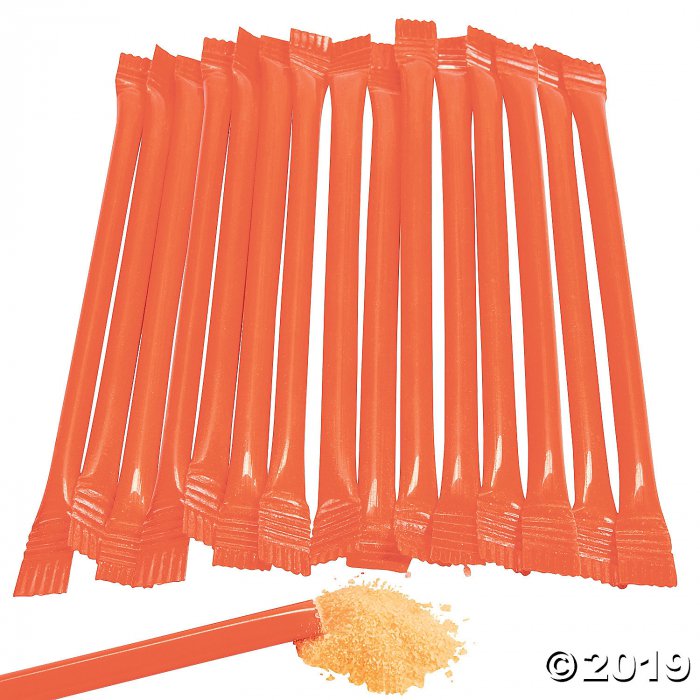 Orange Candy-Filled Straws (240 Piece(s))
