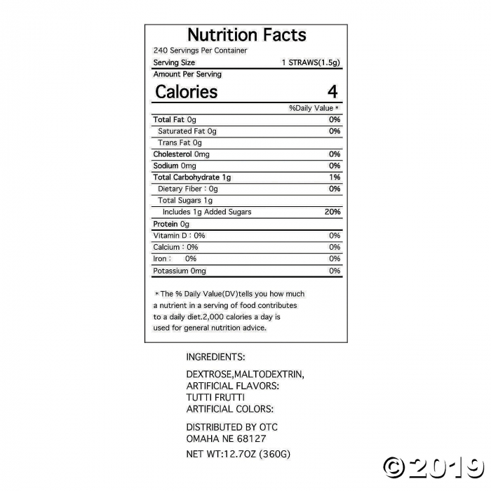 White Candy-Filled Straws (240 Piece(s))