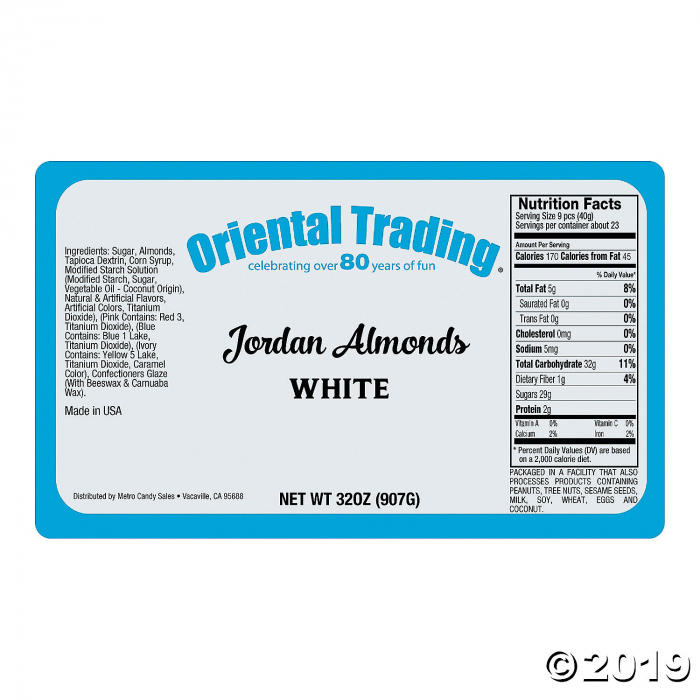 White Jordan Almonds (230 Piece(s))