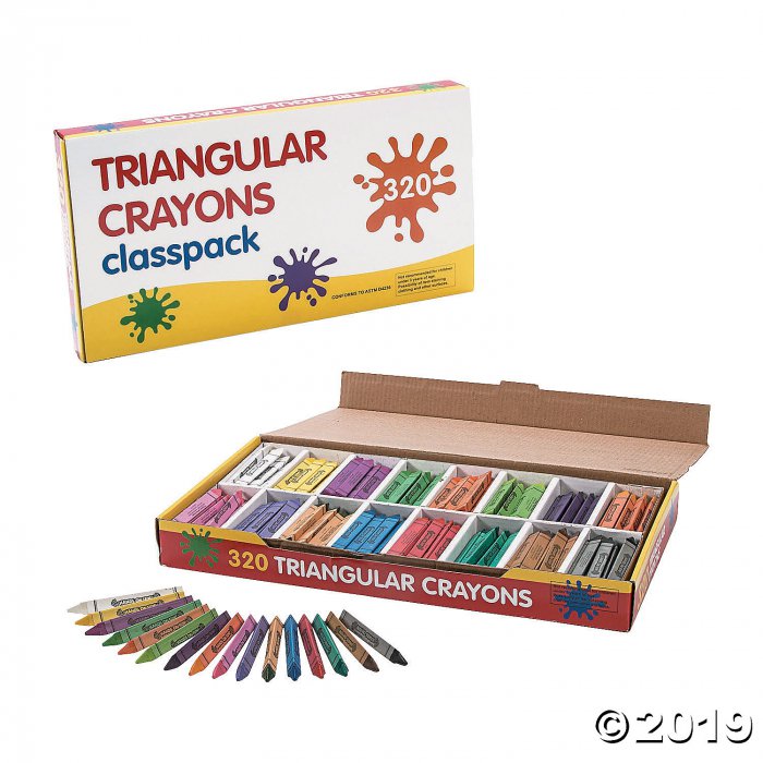 16-Color Triangular Crayon Classpack - 320 Pc. (1 Set(s))