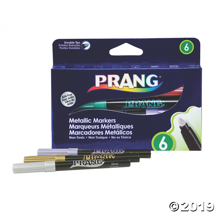 Prang® Metallic Art Markers, Bullet Tip, Assorted Colors, 12 count (2 Piece(s))