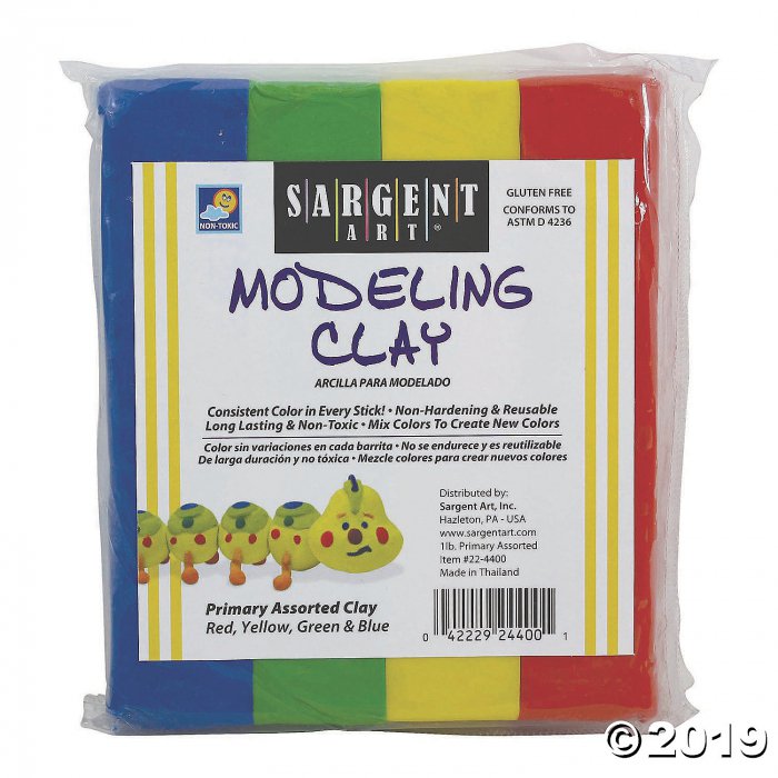 Sargent Art® Modeling Clay, Primary Colors, 12 lb (12 lb(s))