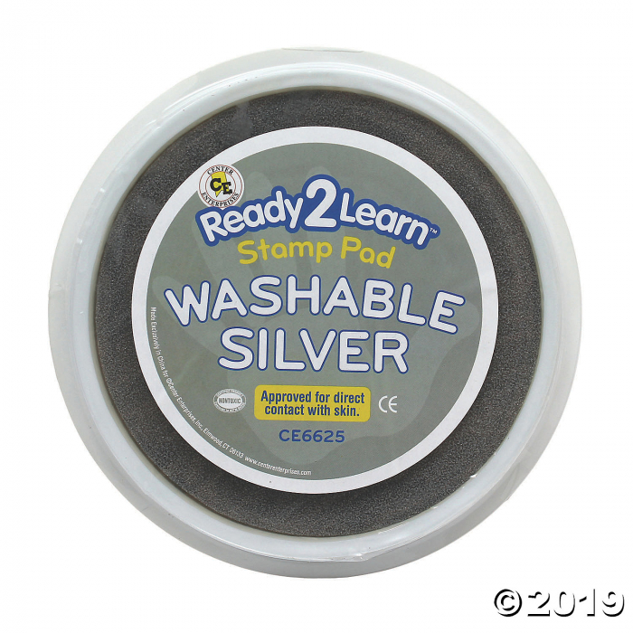 Center Enterprises® Ready2Learn Jumbo Washable Stamp Pad, Silver, Pack