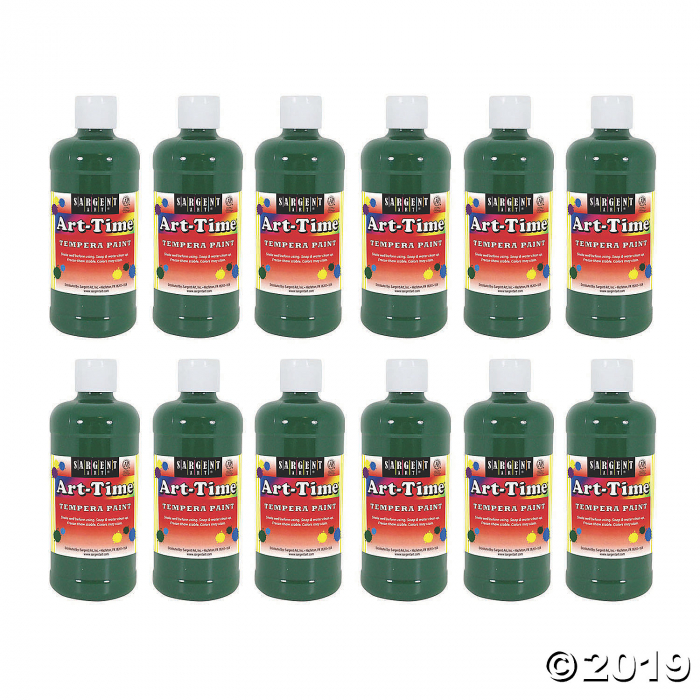 Sargent Art® Art-Time® Tempera Paint, 16 oz, Green, Pack of 12 (12 Piece(s))