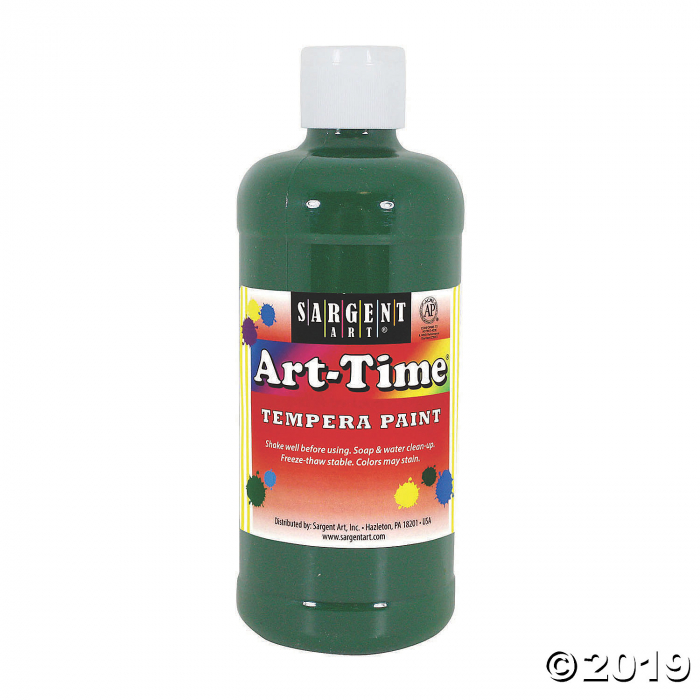 Sargent Art® Art-Time® Tempera Paint, 16 oz, Green, Pack of 12 (12 Piece(s))