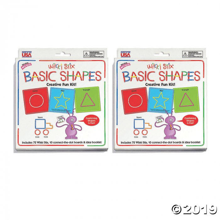Wikki Stix® Basic Shapes Cards Kit, Pack of 2 Kits (2 Piece(s))