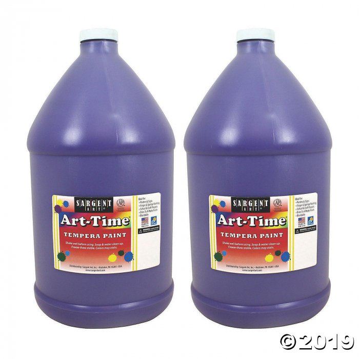 Sargent Art® Art-Time® Tempera Paint, Gallon, Violet, Pack of 2 (2 Piece(s))