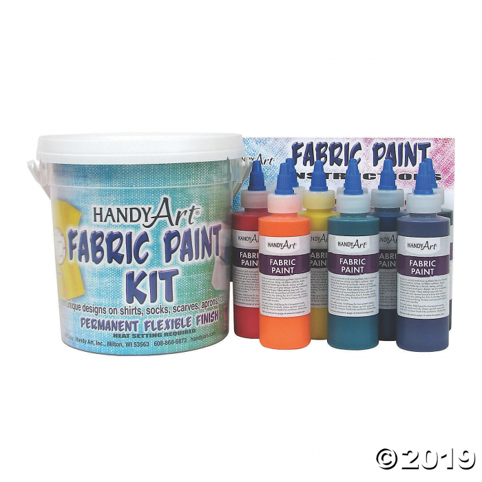 Handy Art® Fabric Paint Kit, Regular Colors, 4 oz bottles, 9 count (1 Set(s))