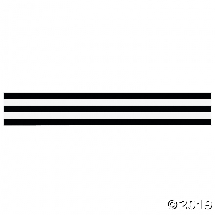 Schoolgirl Style Black & White Striped Bulletin Board Borders (1 Set(s))