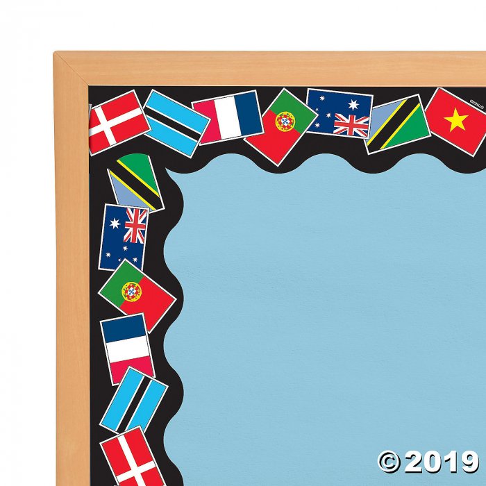 Terrific Trimmers® World Flags Bulletin Board Borders (Per Dozen)