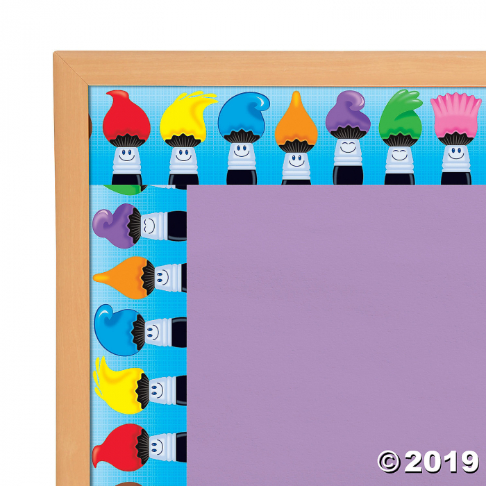 Colortime Paintbrushes Bulletin Board Borders (1 Set(s)) Colortime Paintbrushes Bulletin Board Borders (1 Set(s))