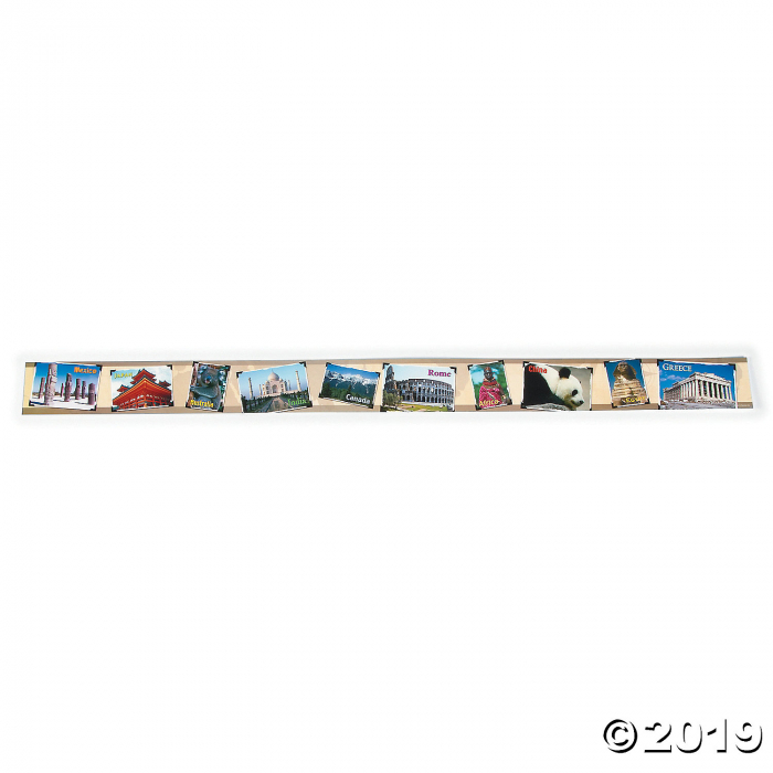 Around the World Bulletin Board Borders (Per Dozen)