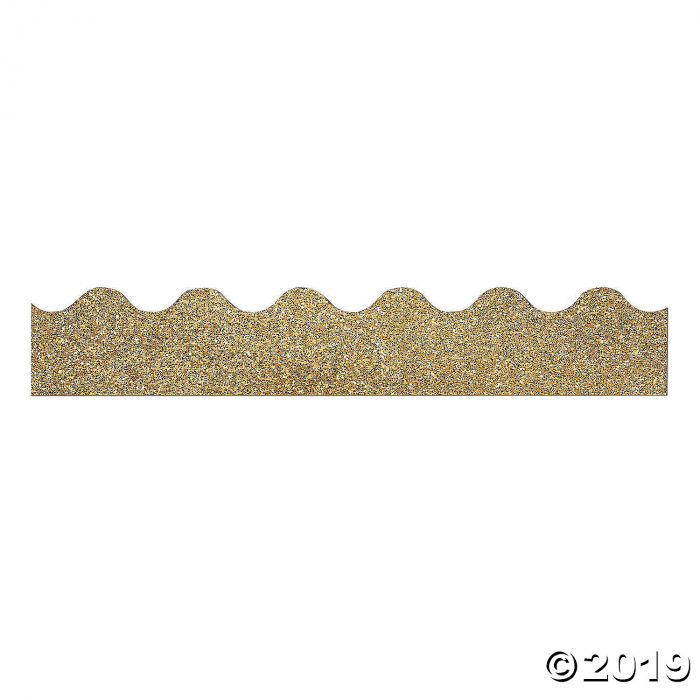 CarsonDellosa® Gold Glitter Scalloped Bulletin Board Borders (1 Set(s