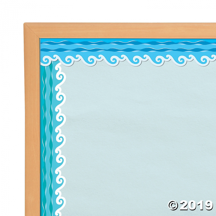 Double-Sided Ocean Waves Bulletin Board Borders (Per Dozen)