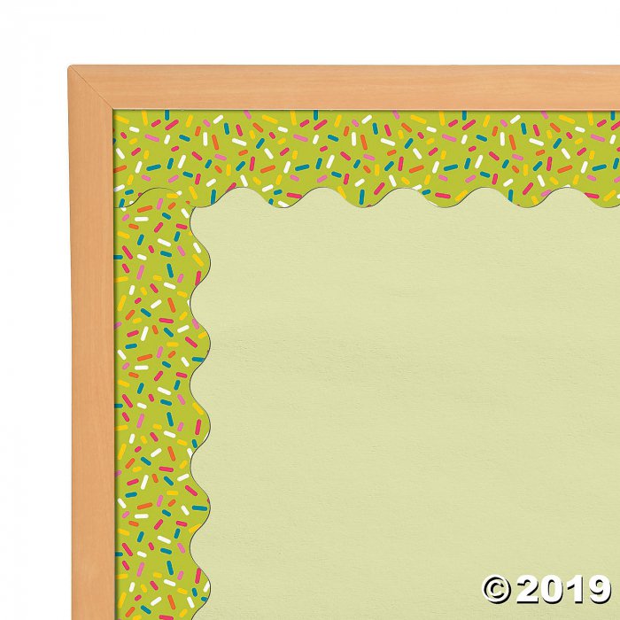 Carson-dellosa® Lime Green With Sprinkles Scalloped Bulletin Board 