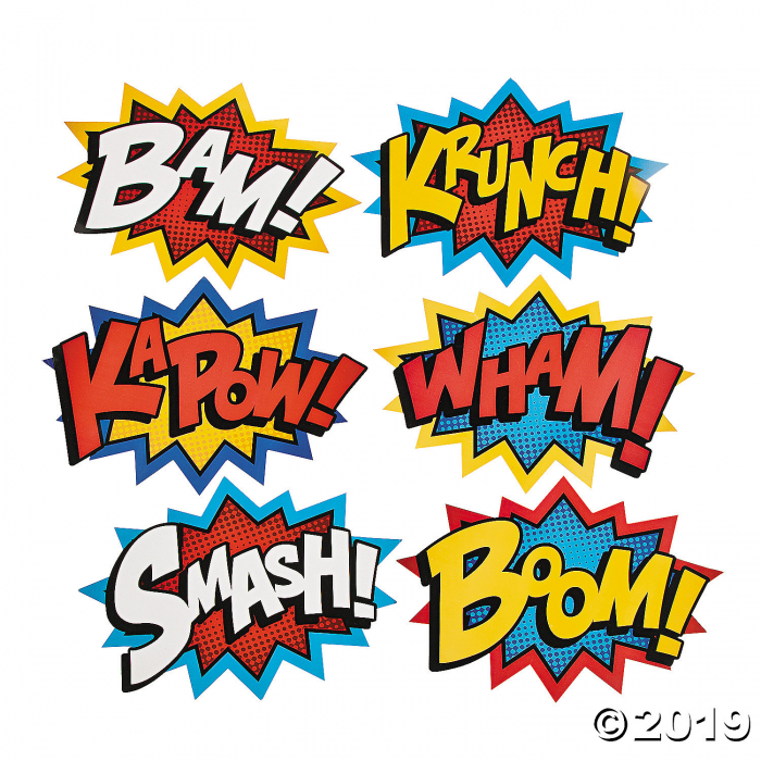 Jumbo Superhero Word Cutouts (6 Piece(s))