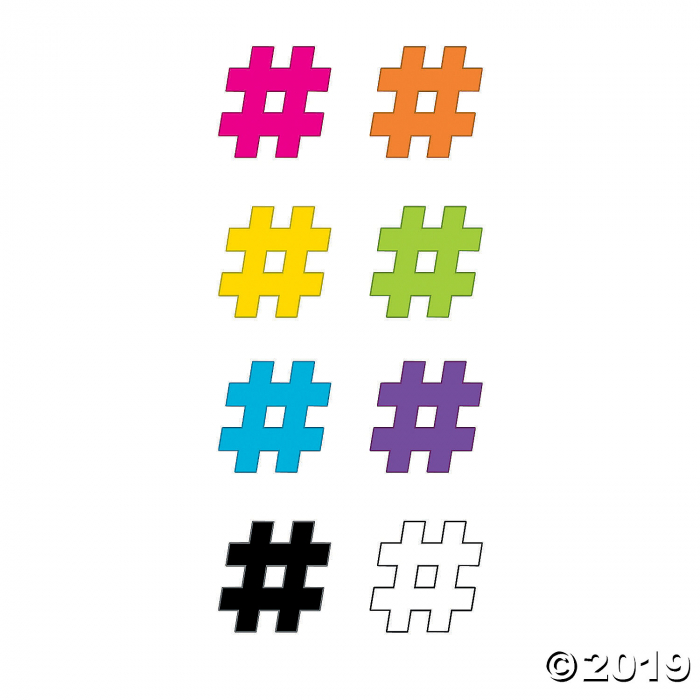 Hashtag Bulletin Board Accents (48 Piece(s))