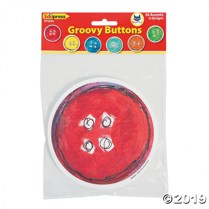 Pete the Cat Groovy Button Cutouts (36 Piece(s))
