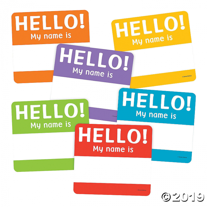 CarsonDellosa® Hello Name Tags Bulletin Board Cutouts (36 Piece(s