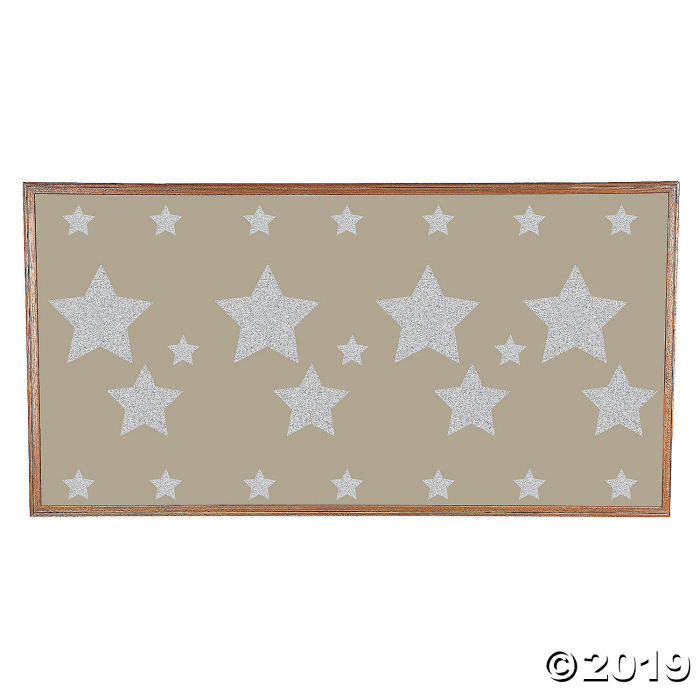 Silver Glitz Stars Bulletin Board Cutouts (30 Piece(s))
