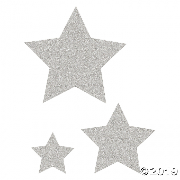 Silver Glitz Stars Bulletin Board Cutouts (30 Piece(s))