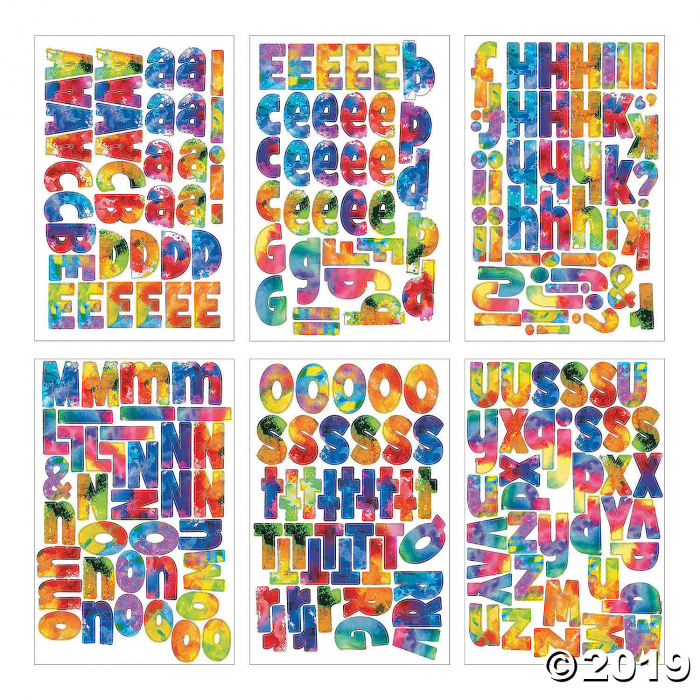 Watercolor Bulletin Board Letters (1 Set(s))