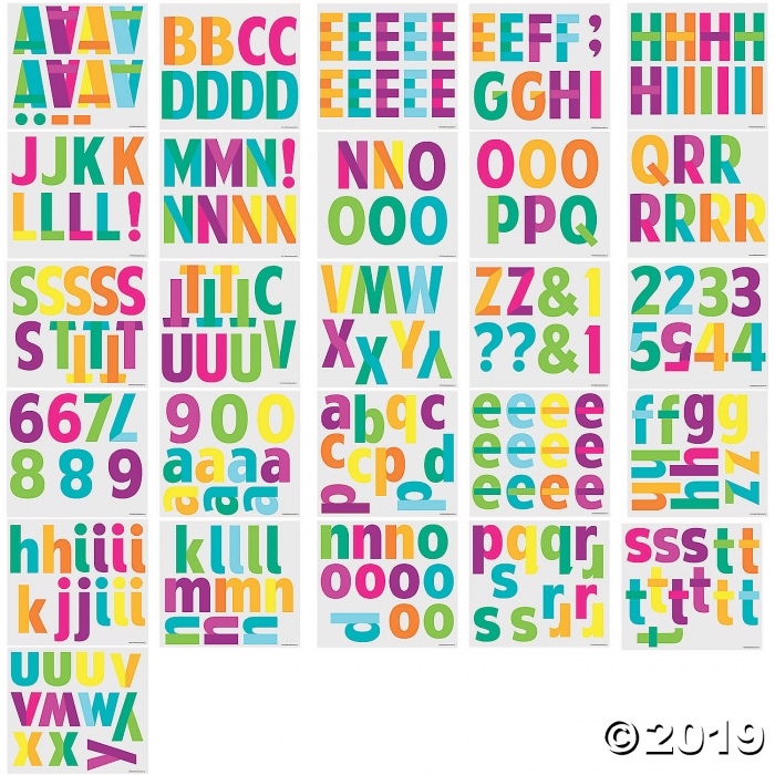 Bright Classroom Bulletin Board Letters & Numbers (1 Set(s))