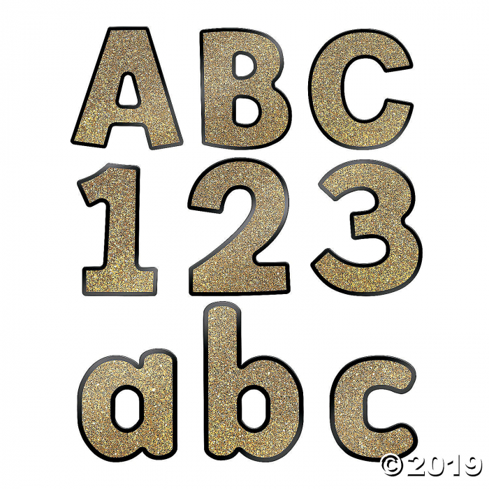 Carson-Dellosa® Gold Glitter Bulletin Board Letters (1 Set(s))