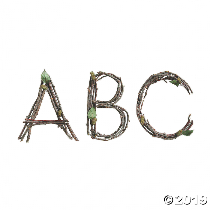 Rustic Twigs Bulletin Board Letters (106 Piece(s))