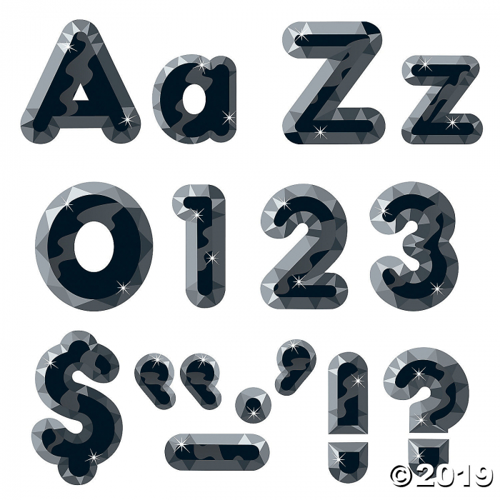 Black Gems Bulletin Board Letters (1 Set(s))