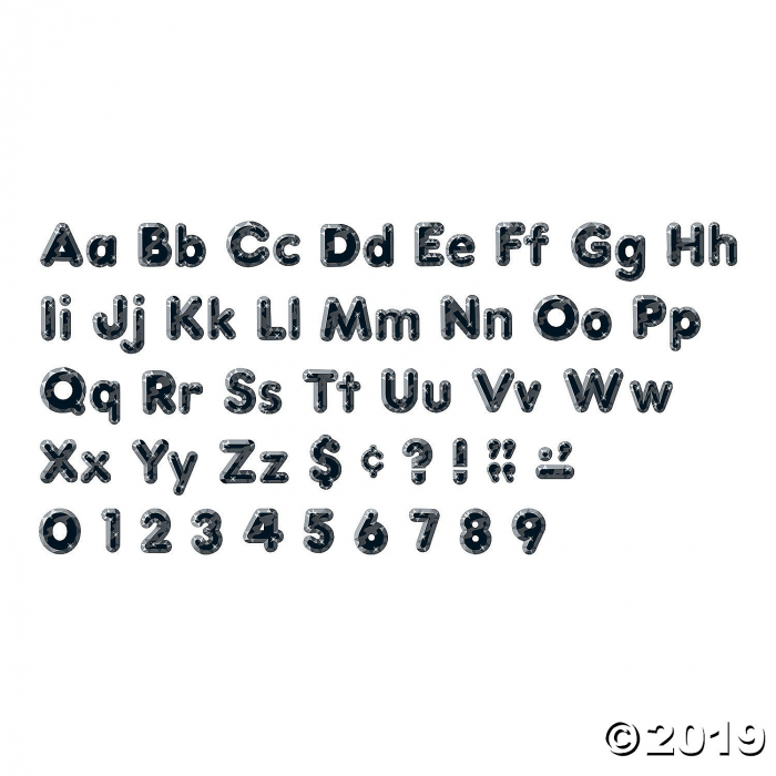 Black Gems Bulletin Board Letters (1 Set(s))