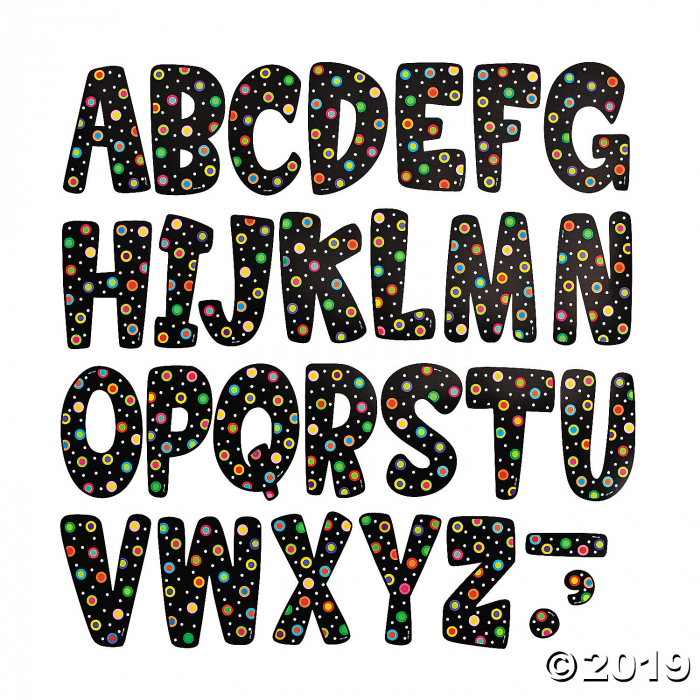 Jumbo Dots on Black Letter Designer Letters (1 Set(s))