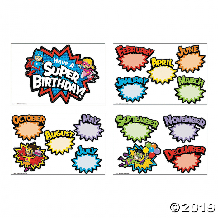 Superhero Birthday Mini Bulletin Board Set (1 Set(s))