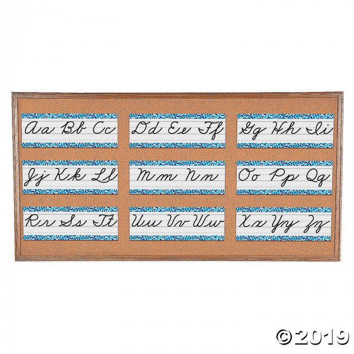 Cursive Alphabet Line Mini Bulletin Board Set (1 Set(s))