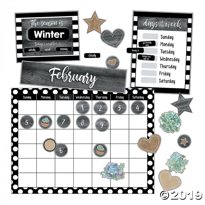 Schoolgirl Style Simply Stylish Calendar Bulletin Board Set (1 Set(s))