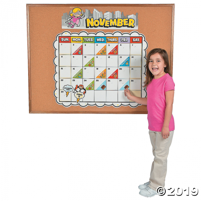 Superhero Bulletin Board Calendar (1 Set(s))